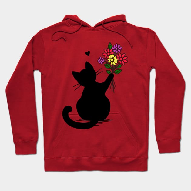 Romantic Cat Hoodie by Lovely Animals